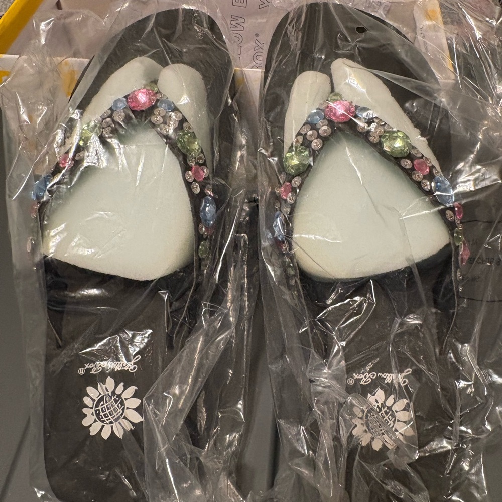 Embellished Black Sandals